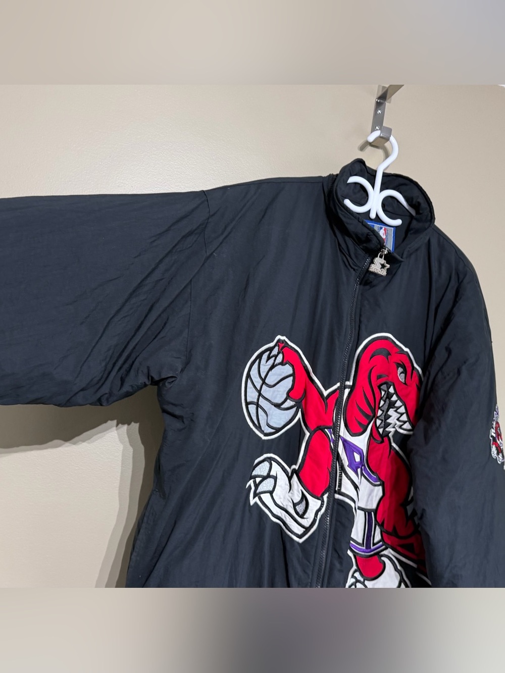 Vintage 1994 Starter Toronto Raptors Big Logo Jacket NBA Korea Made Rare - Picture 8 of 15